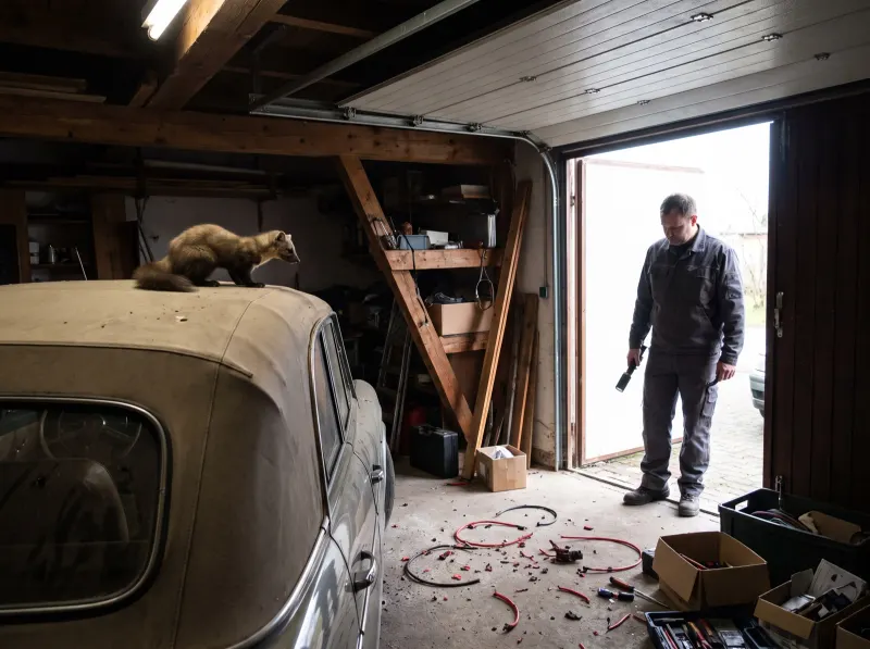 Marder in der Doppelgarage